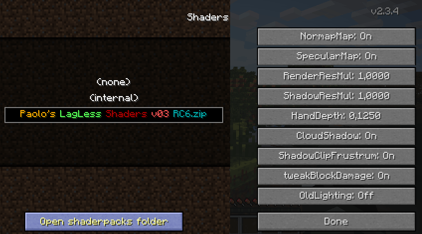GLSL Shaders - Mod pour Minecraft 1.9.2/1.9/1.8.9/1.8/1.7.10