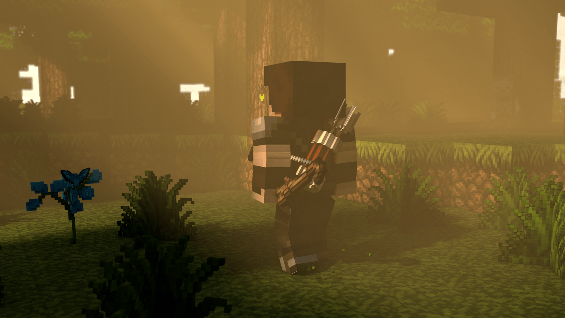 wallpaper_minecraft_3d___the_archer_by_thefennixcreations-d7y0wqh
