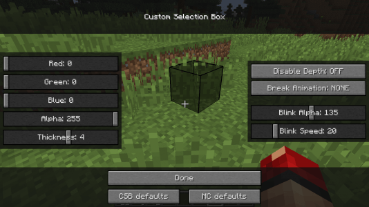 Custom Selection Box