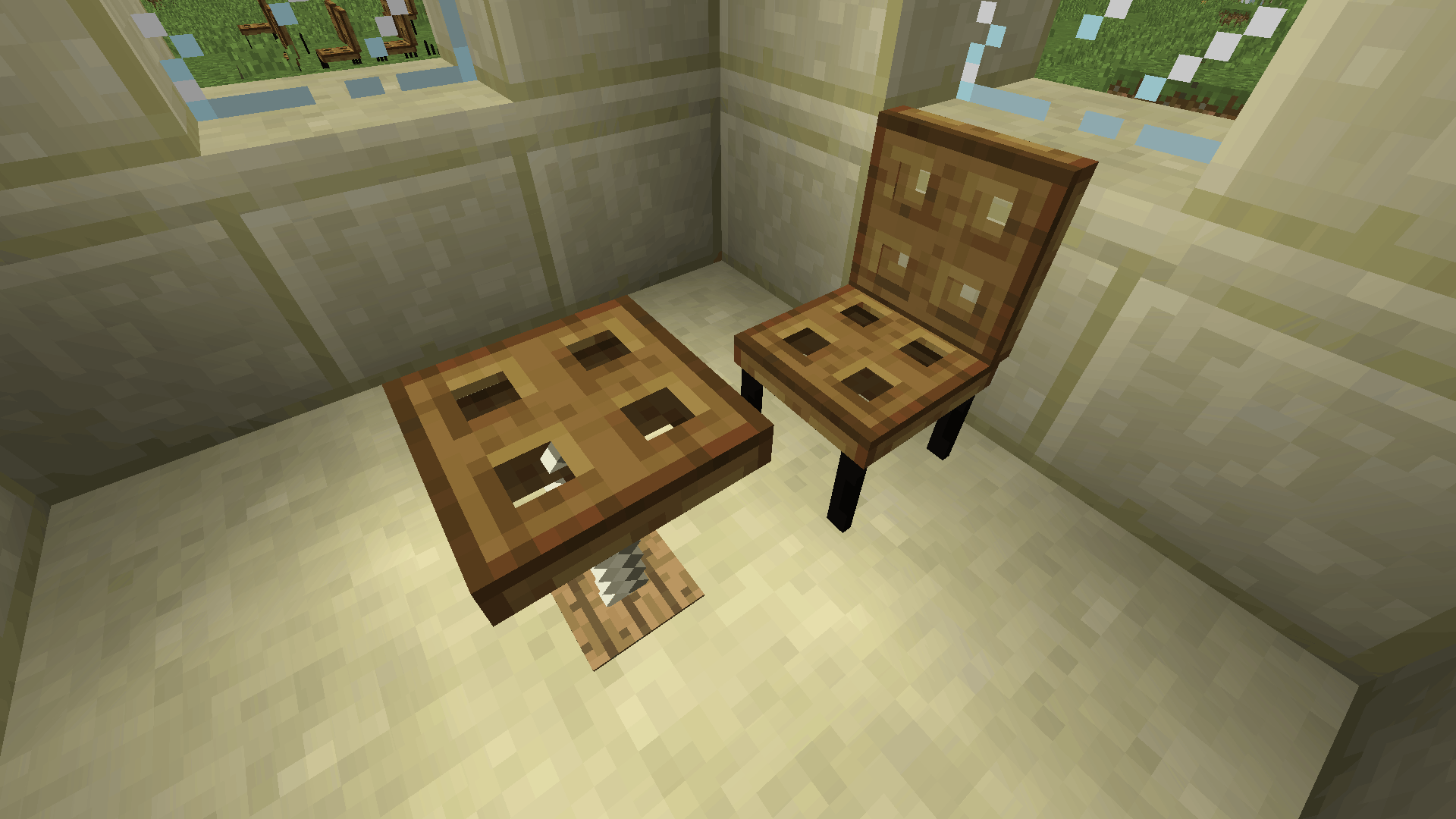 chaise et table de Furniture