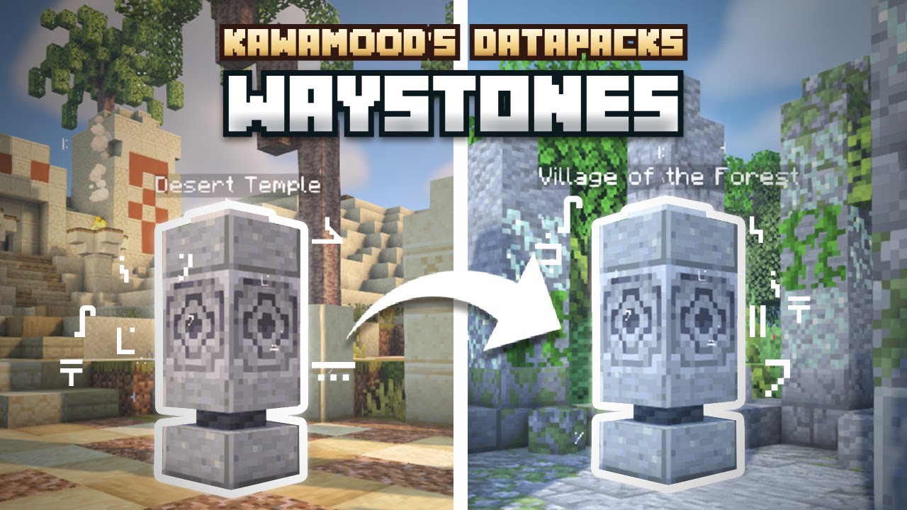Waystones V.1 (Outdated | V.3 in description!) - Minecraft Datapack
