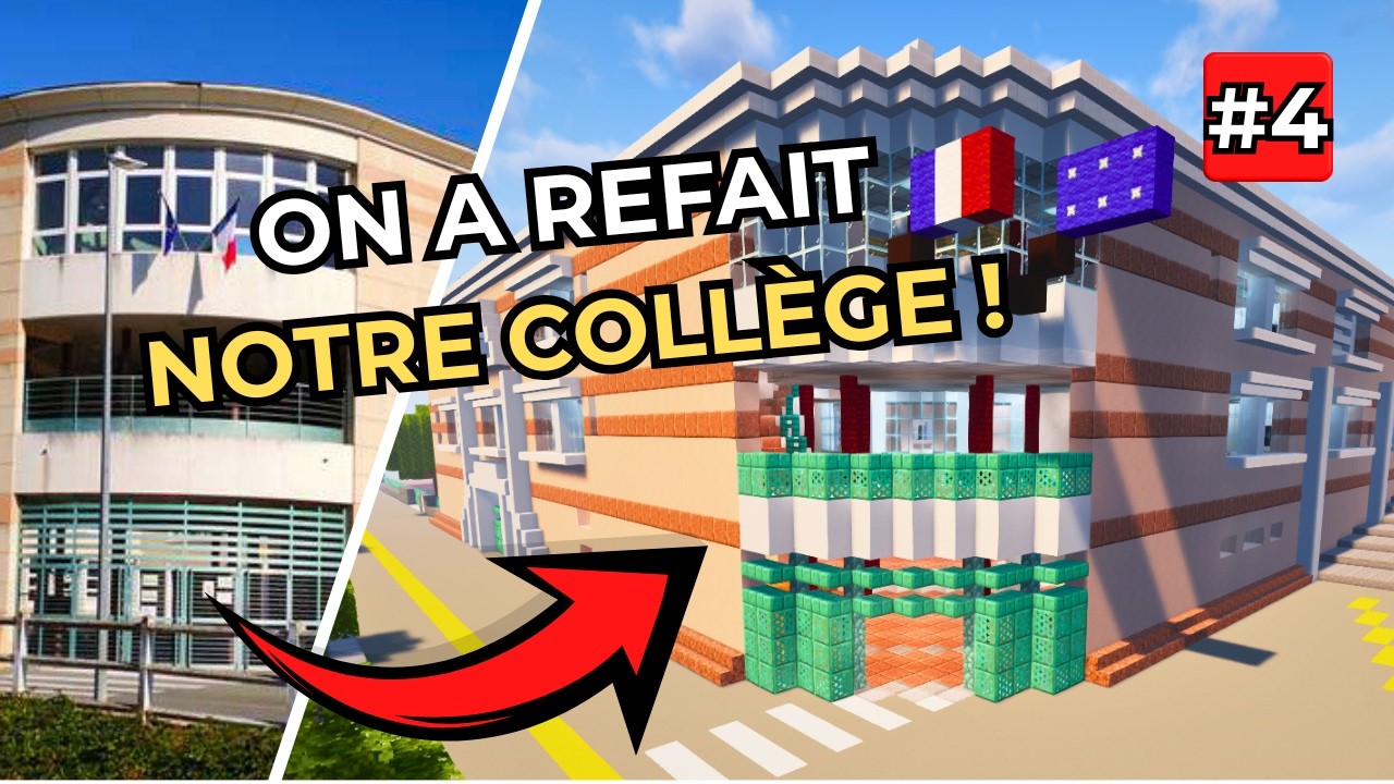 Minecraft Collège Val de Voise – Reconstruction complète par les élèves