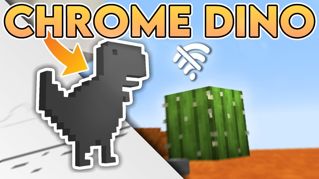 I Made The CHROME DINO Game in Minecraft! | 1.16 Map