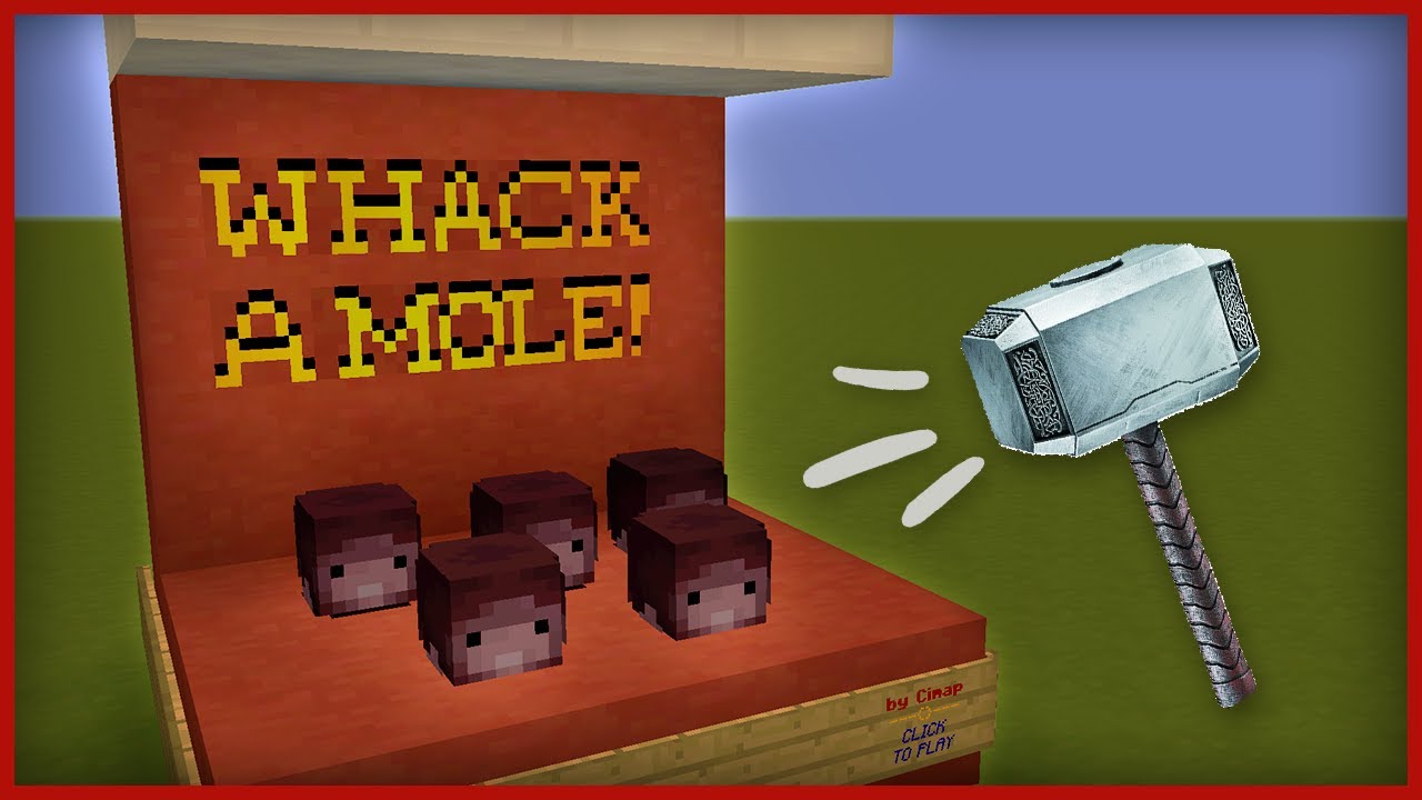 WHACK A MOLE in Minecraft One Command!