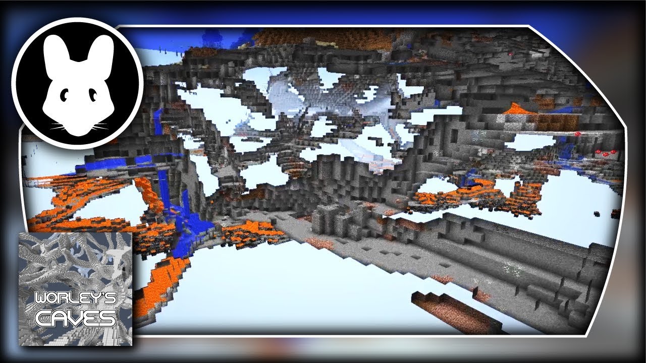 Worley's Caves mod for Minecraft 1.12! Bit-by-Bit by Mischief of Mice!