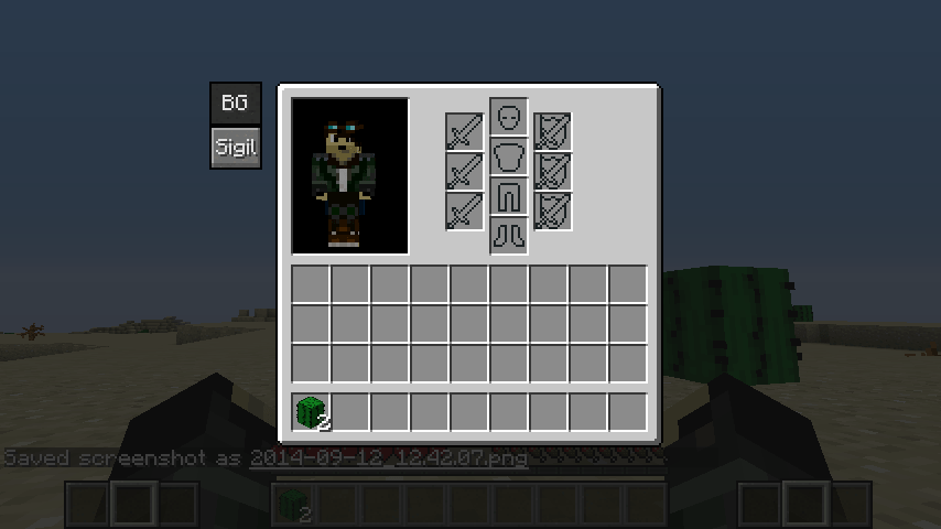 Nouvelle interface quand vous cliquez sur le bouton BG