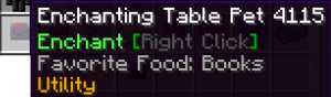 Enchanting table pet