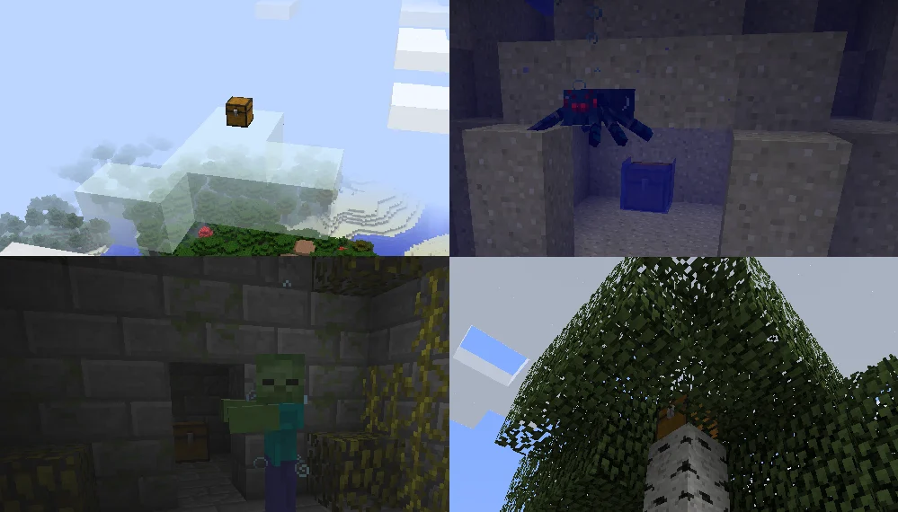 Les donjons d'Inventory Pets Différents donjons contenant des coffres dans Inventory Pets
