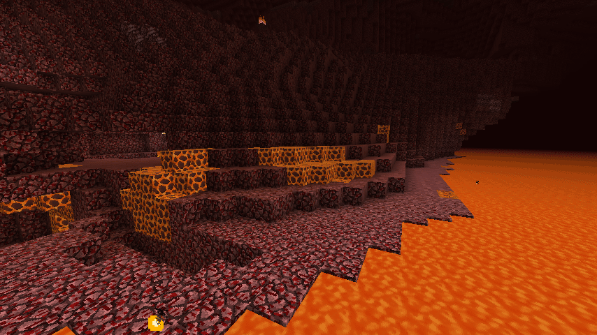 Le nether avec le pack Faithful installé