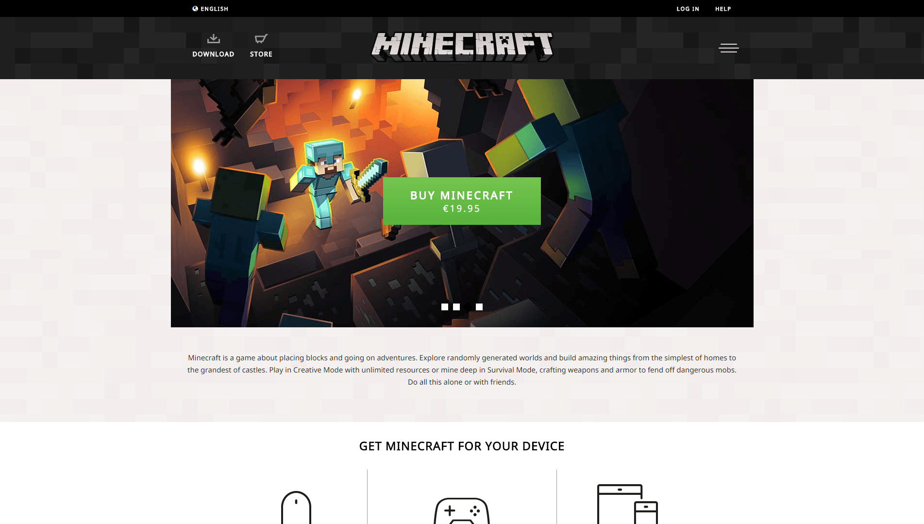 Minecraft.net beta