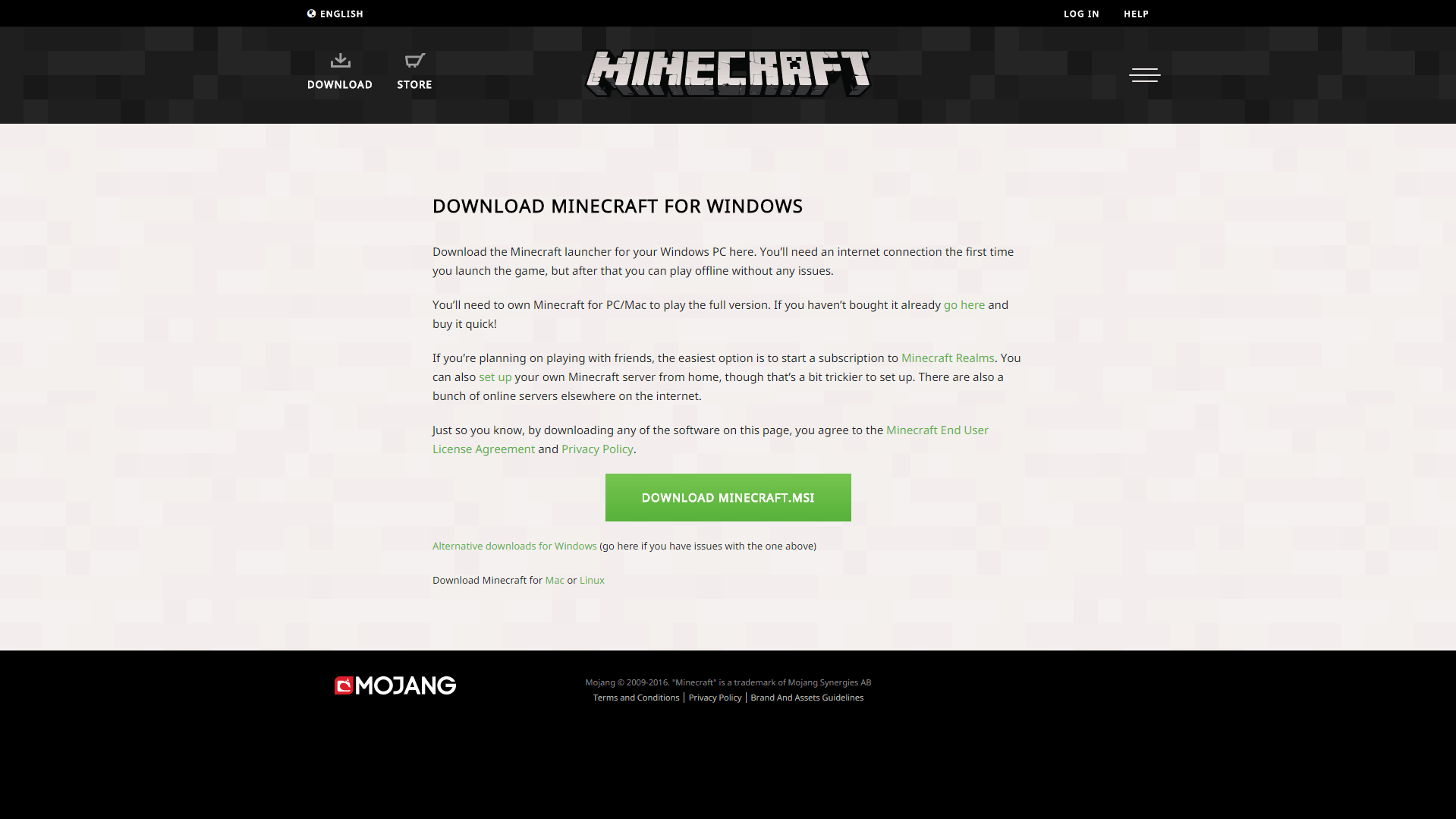 Minecraft.net beta