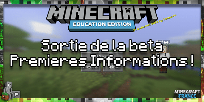 Minecraft Education bêta disponible