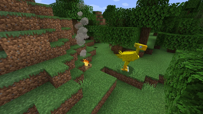 Chocobo jaune dans ChocoCraft
