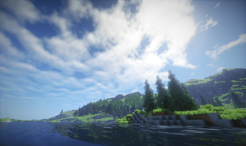 Un magnifique paysage dans Minecraft