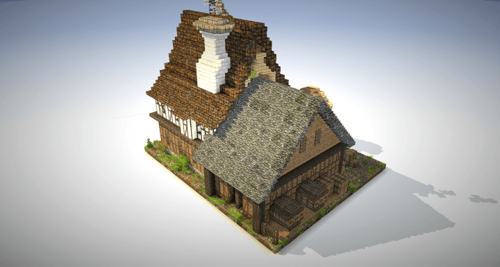 Map Schematics 5 Maisons Médiévales Minecraft France