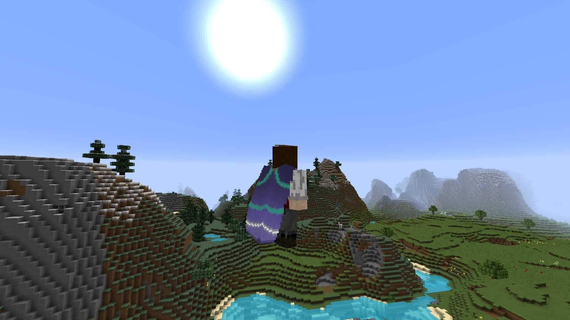 les elytras Minecraft avec le resource pack The Galaxy Pack