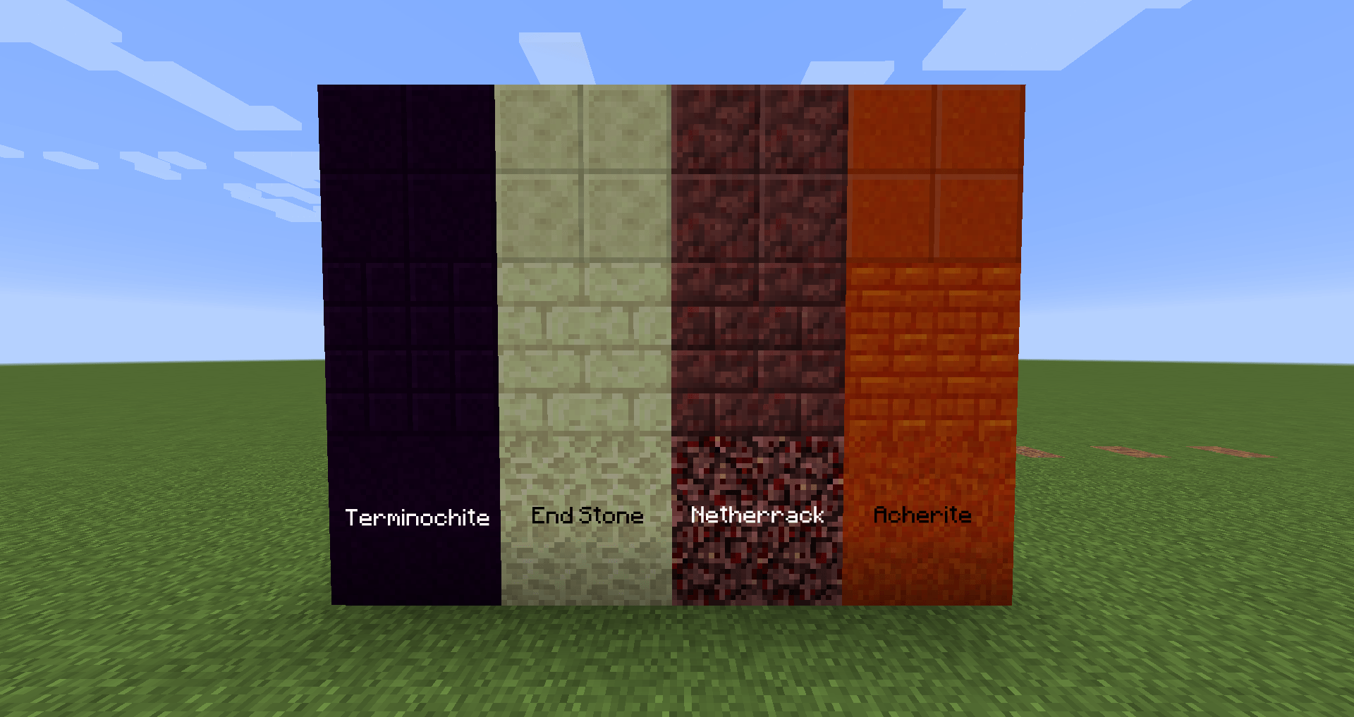 Variantes de pierres de Just Build It Différentes variantes de pierres, blocs polis et matériaux ajoutés par Just Build It