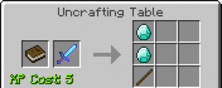 récupérer l'enchantement d'un decraft avec uncrafting table