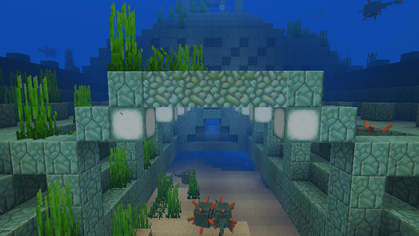 Temple sous l'eau