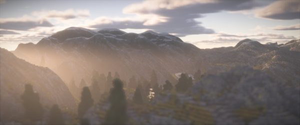 Montagnes avec le Continuum Shader
