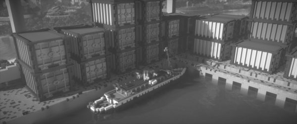 Rendu graphique d'un port Minecraft avec Continuum Shader