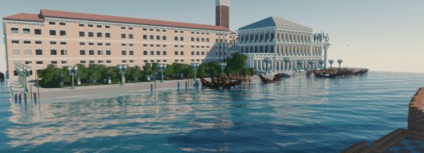 Un bâtiment moderne dans Minecraft