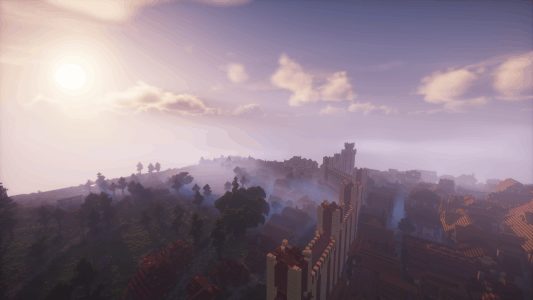 Forteresse d'une ville vue de haut