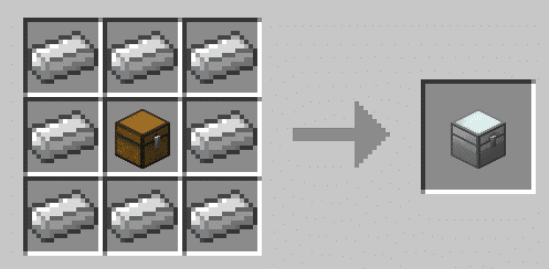 Iron Chests - craft coffre fer