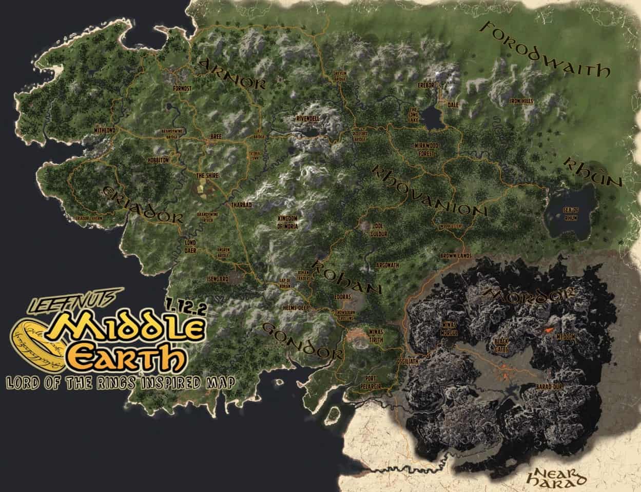 Adventure in the Middle-Earth Map 1.15.2 for Minecraft 