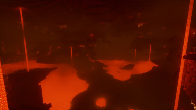 La dimension du Nether avec Chocapic Shader