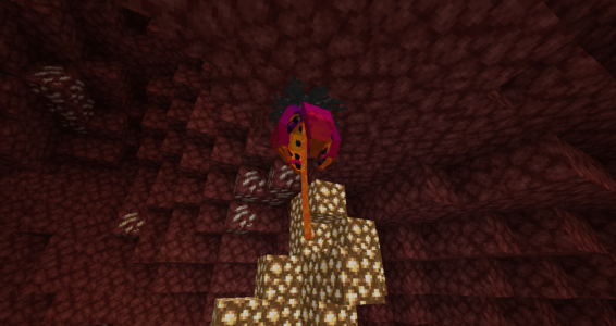 Une Acidic Archvine suspendue dans le nether