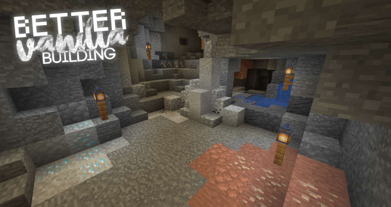 BetterVanillaBuilding - Une grotte dans Minecraft