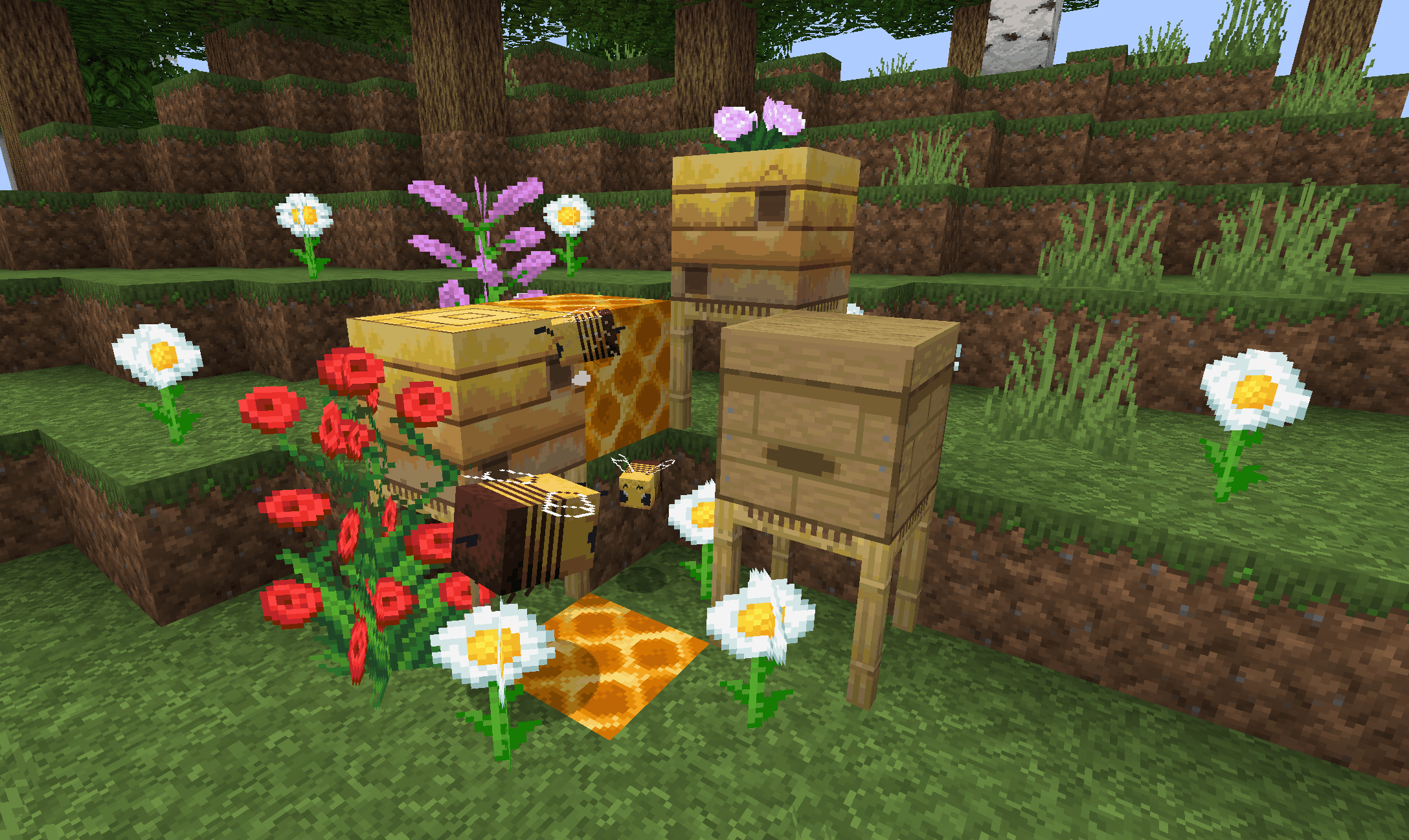Les abeilles de la dernière mise à jour 1.15 de Minecraft