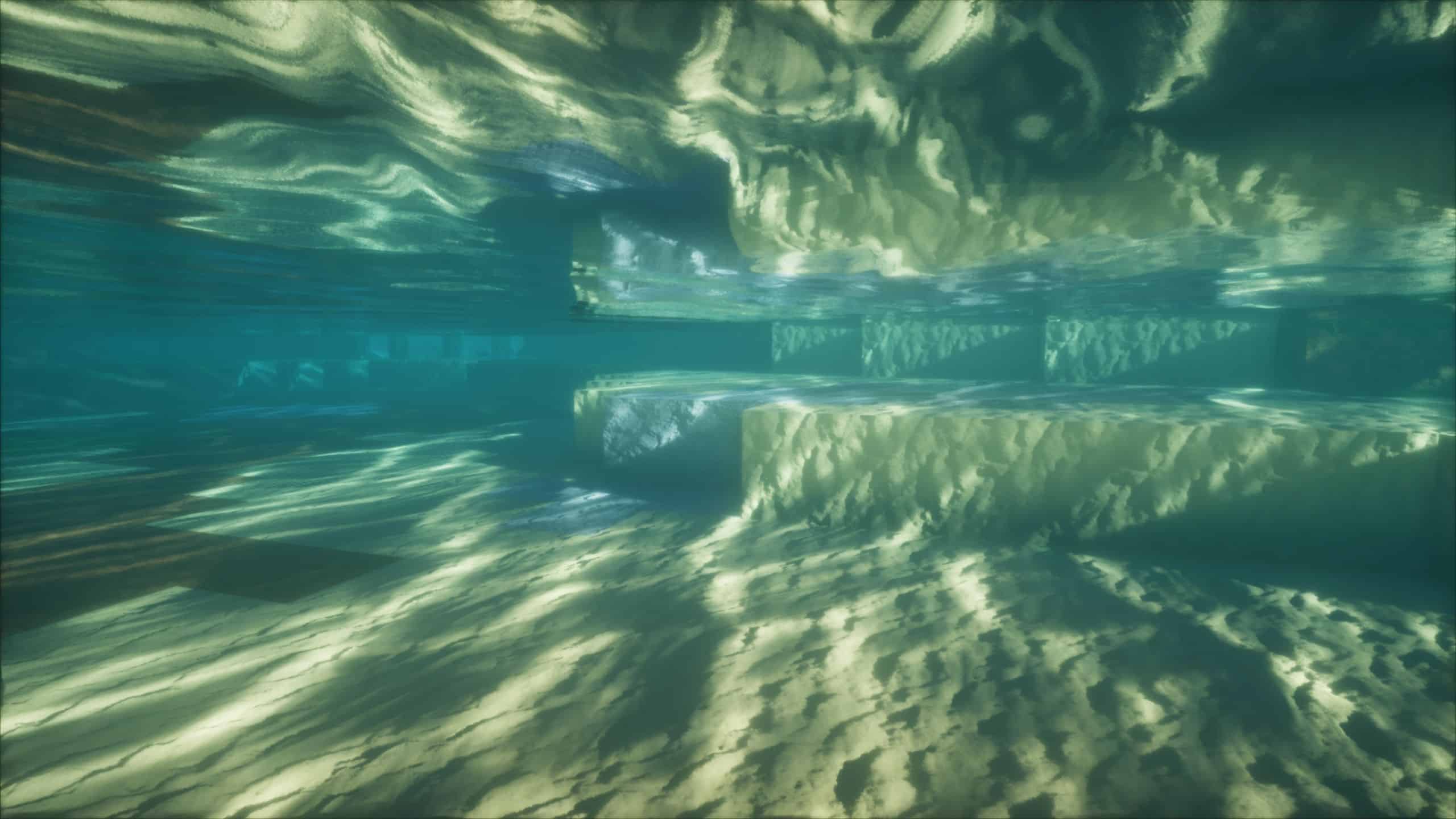 L'effet du shader SEUS sous l'eau