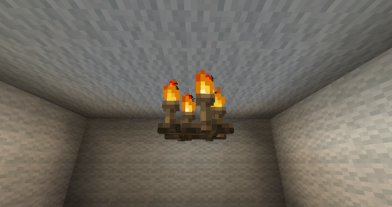 Lustre en bois dans Minecraft