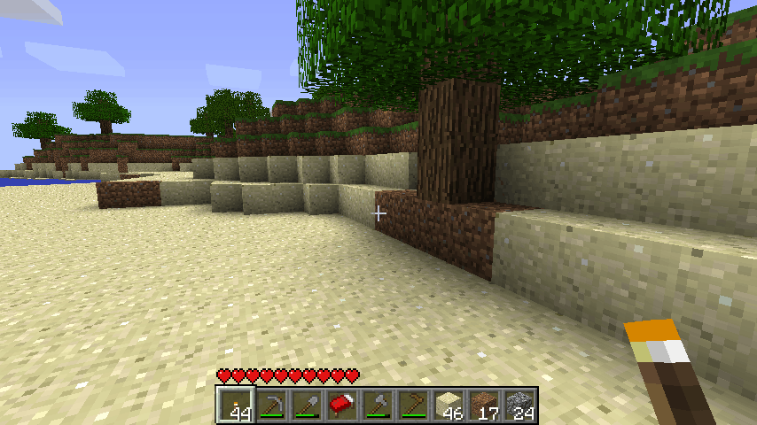 L'éclairage de la torche est adoucie avec Optifine