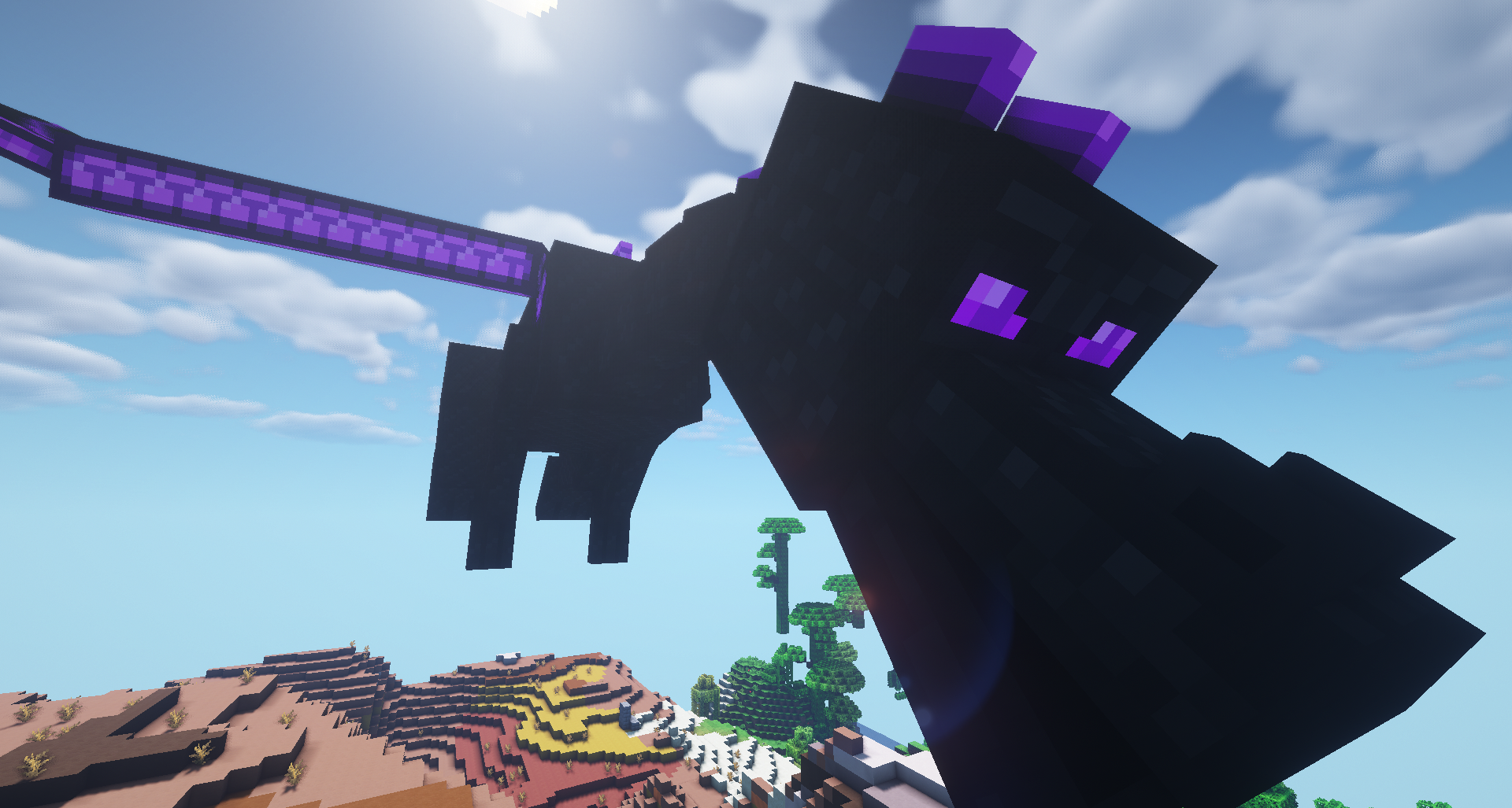 Un enderdragon dans le ciel