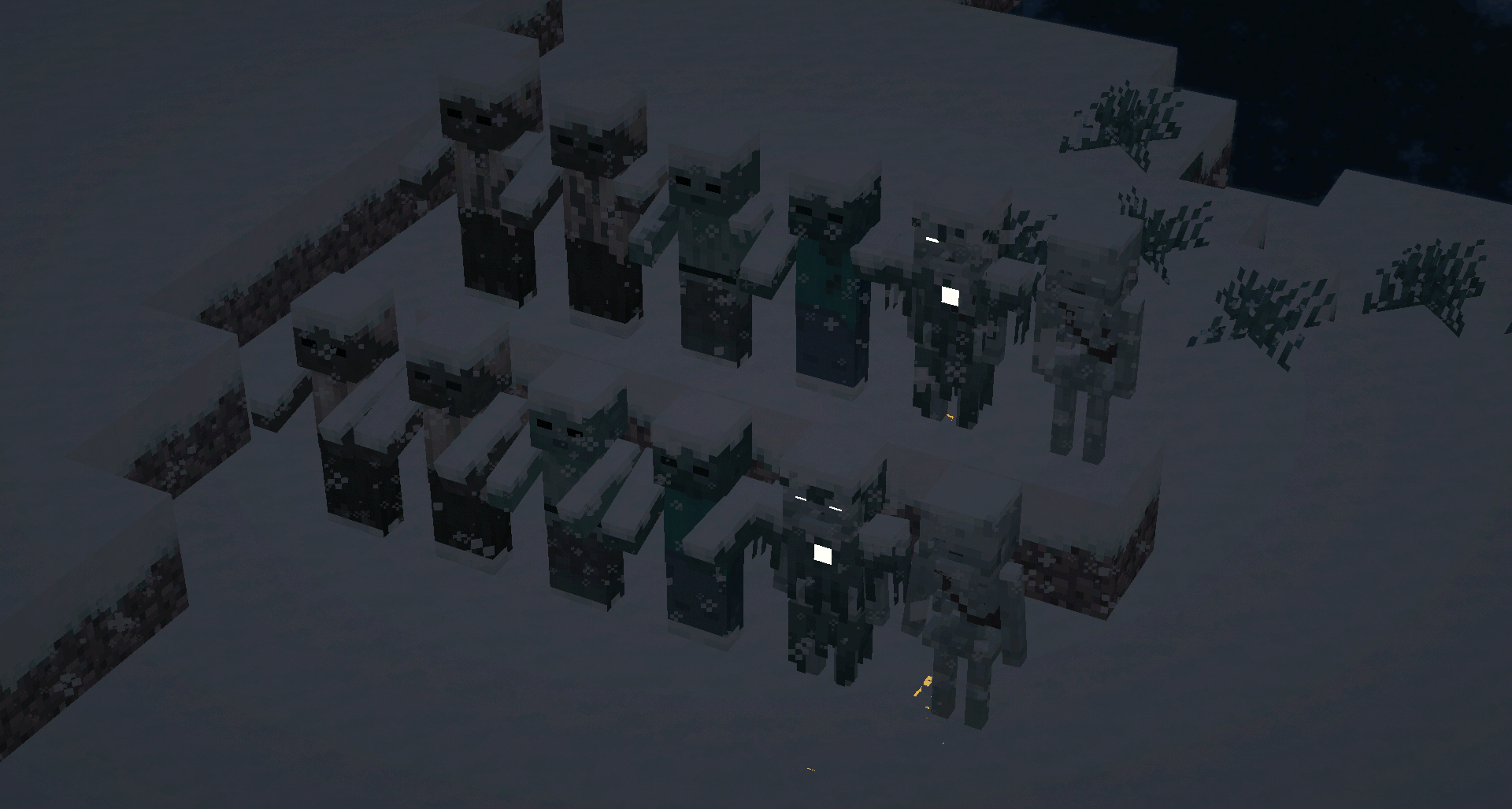 Neige sur les créatures de Minecraft - UltimaCraft