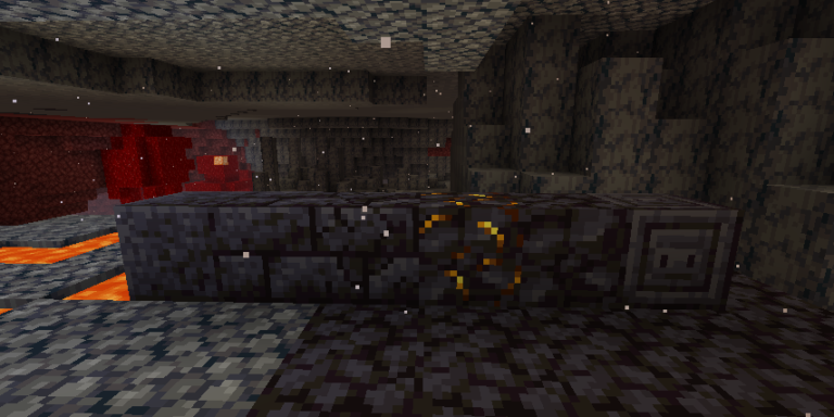 Quelques blocs de roche noire du Nether