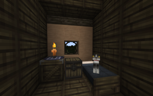 Une chambre décorée avec Corocraft