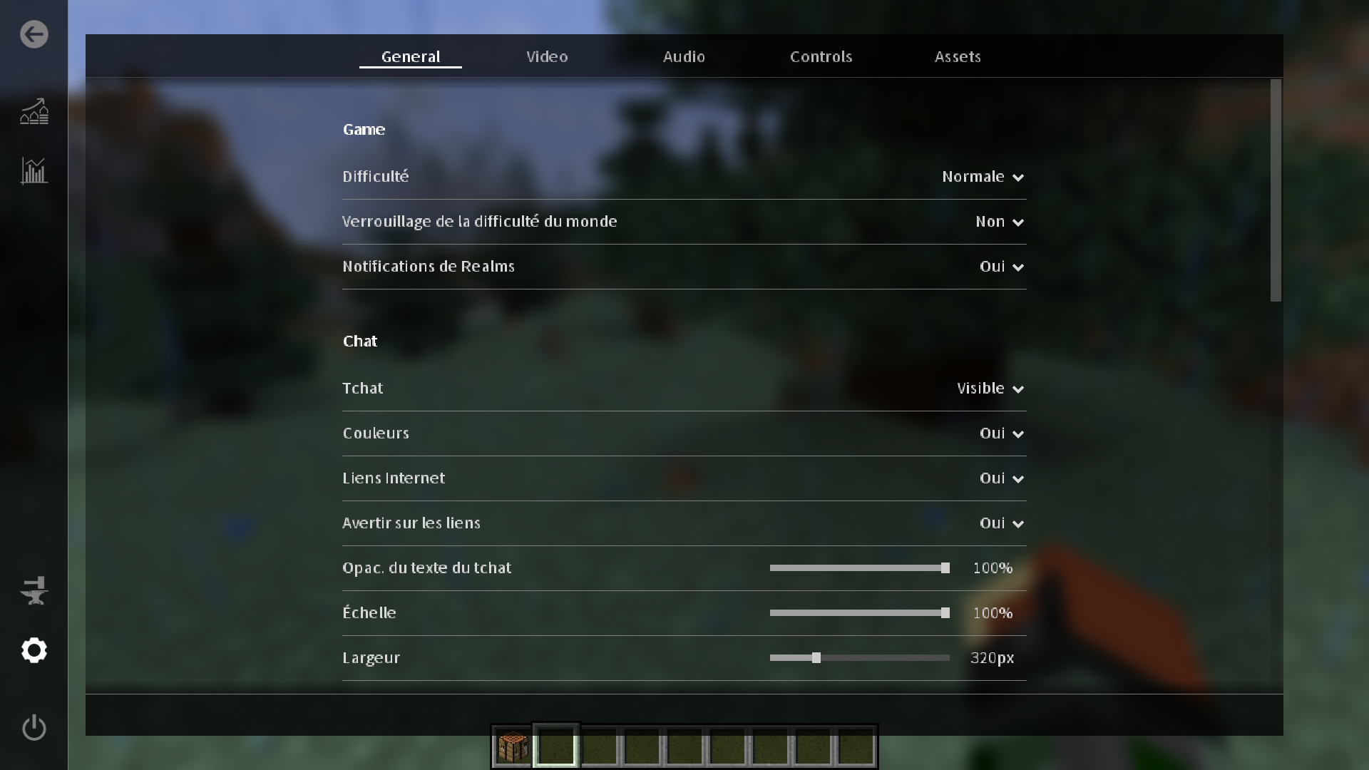 Modern UI : Le menu de configuration de Minecraft