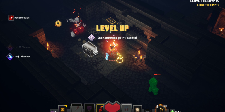 Passage d'un niveau avec un personnage