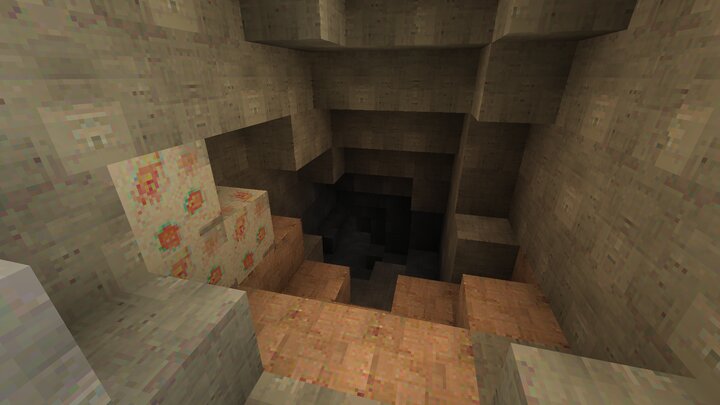 Une entrée de mine pour aller sous terre dans Minecraft