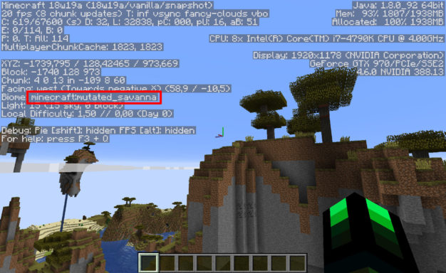 Island generator biome en f3