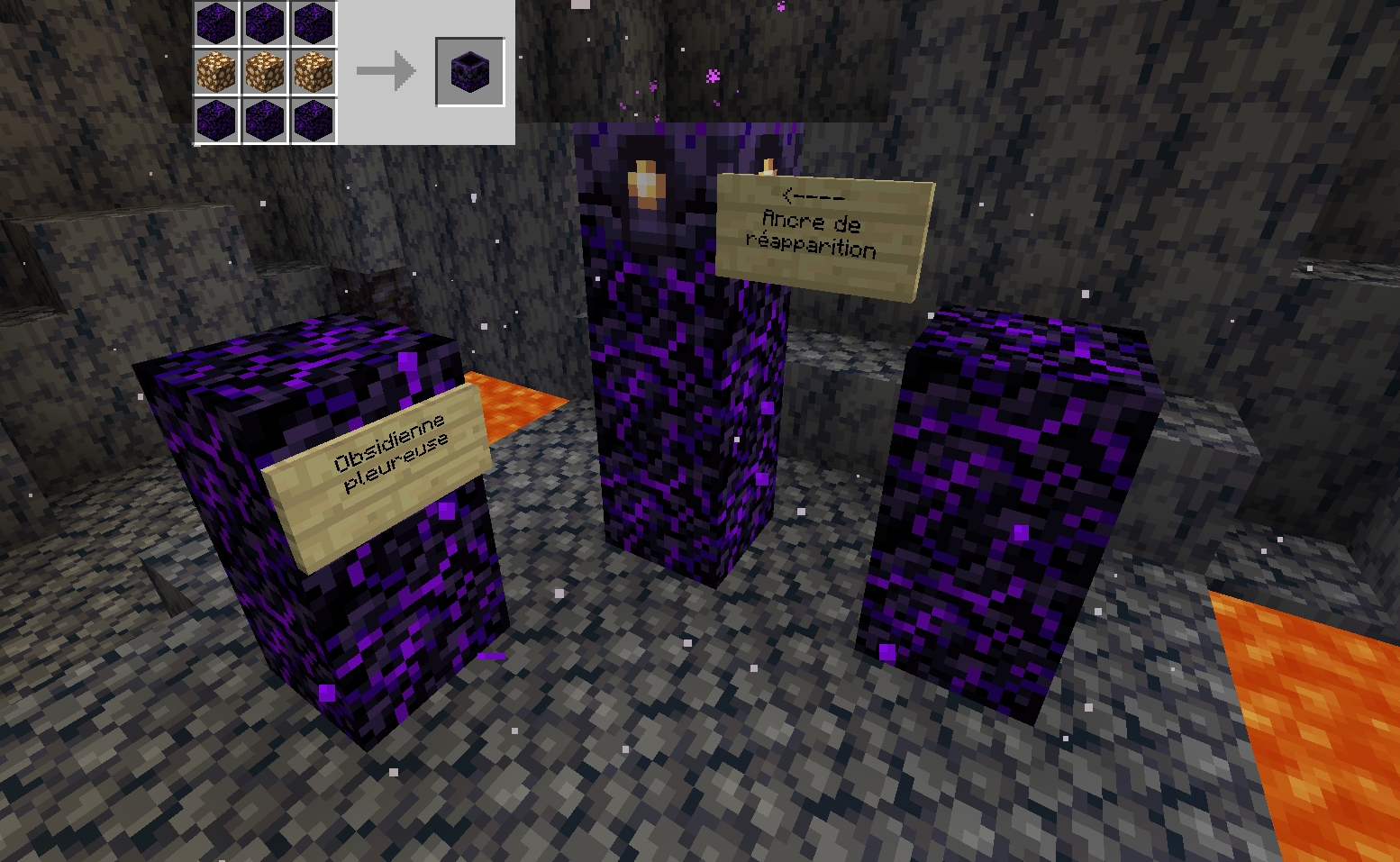 Ancre de réapparition et obsidienne pleureuse 1.16