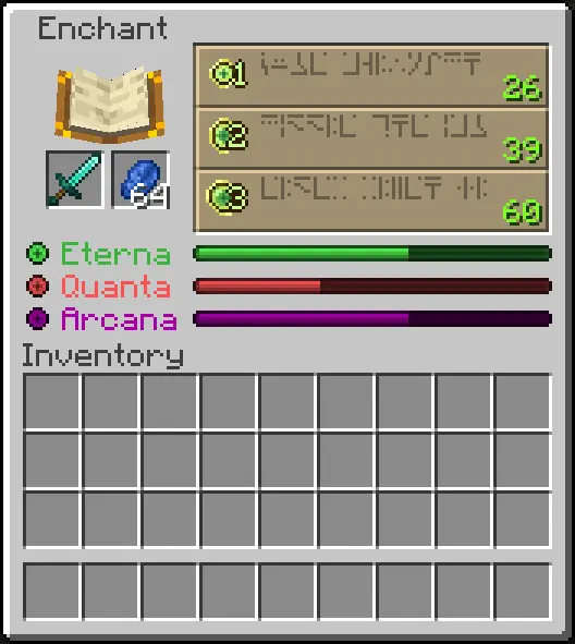 Nouvelle table d'enchantement dans Minecraft