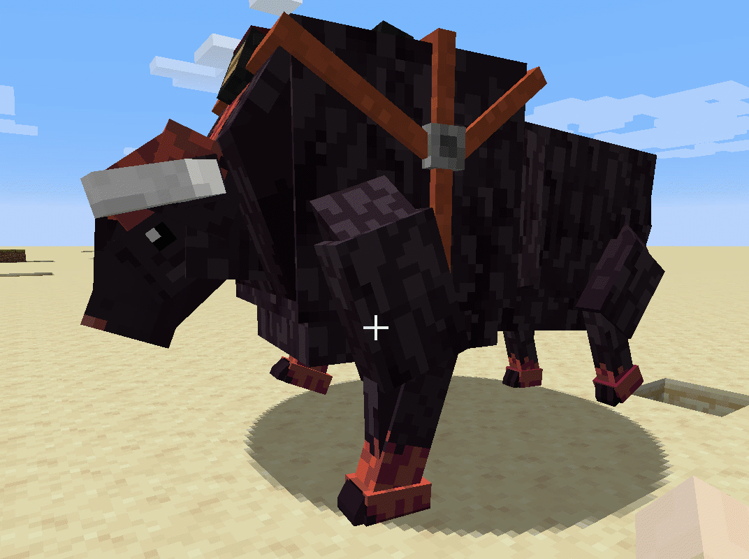 Un bufflon qui marche dans le désert