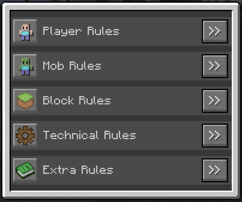 Interface des commandes avec le mod Rule Control