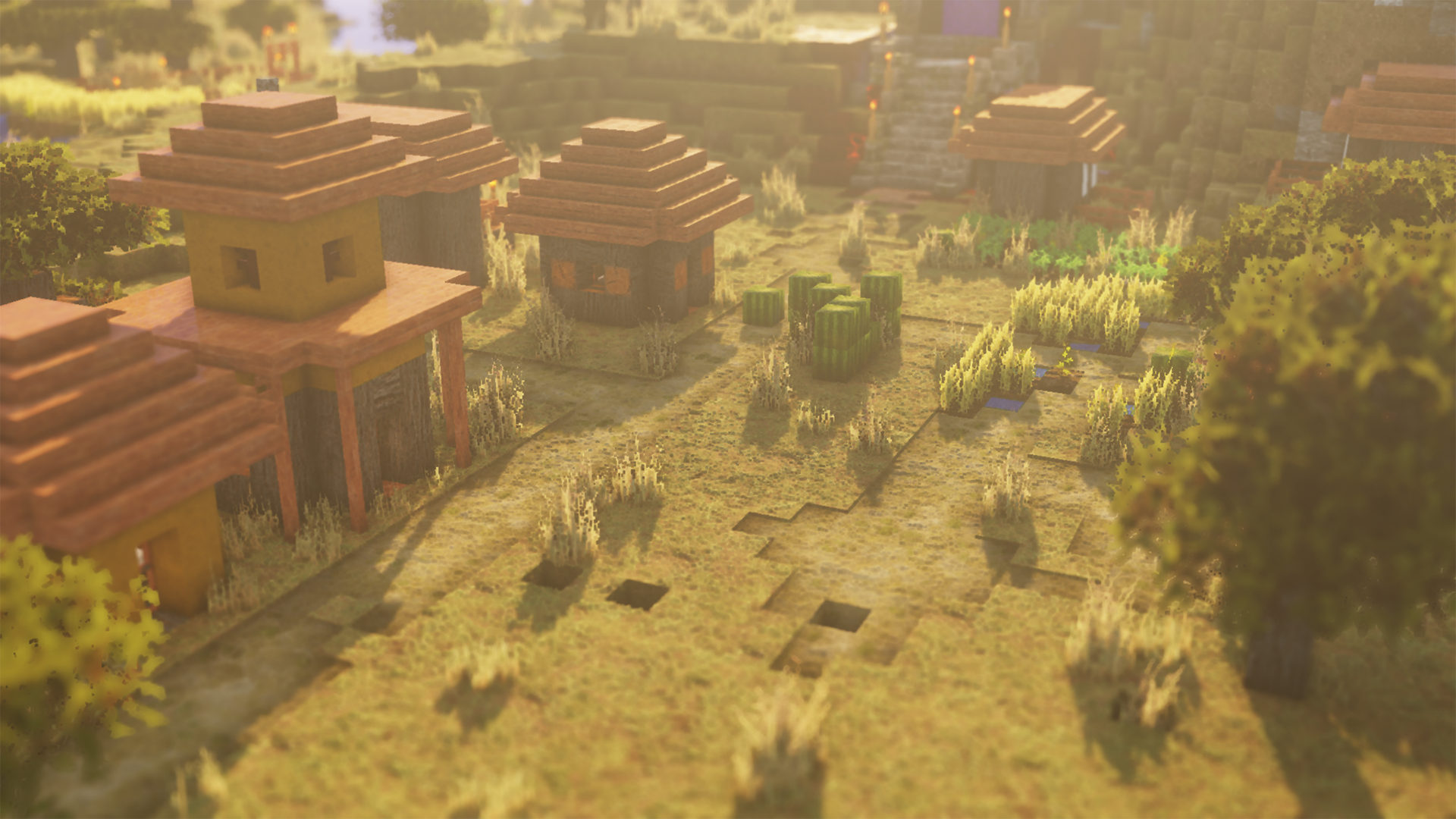 Fond d'écran Minecraft - Village Minecraft