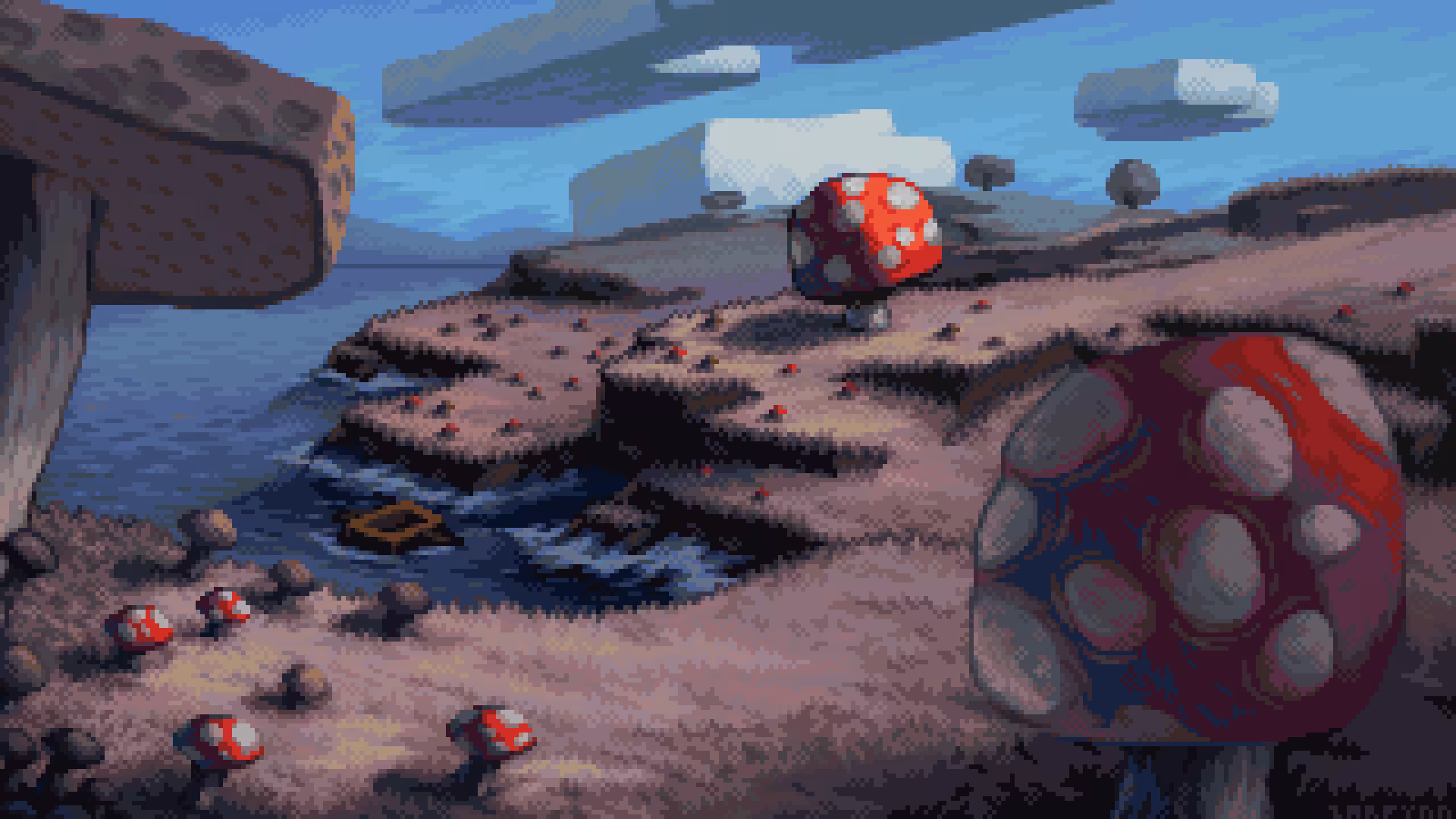 Fond d'écran Minecraft - Mushroom Island